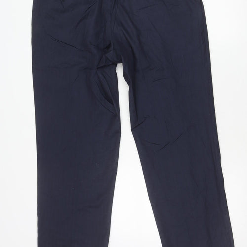 Jaeger Men’s Blue Wool Blend Dress Pants 36S Regular Fit Smart Trousers