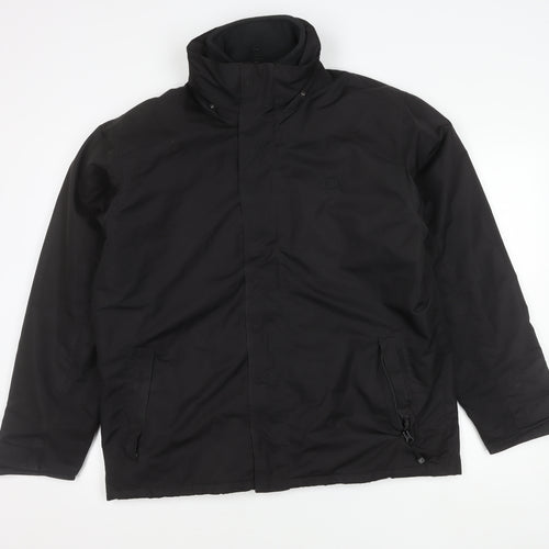 Mountain Essentials Men’s Black M Parka Jacket Hooded Polyester