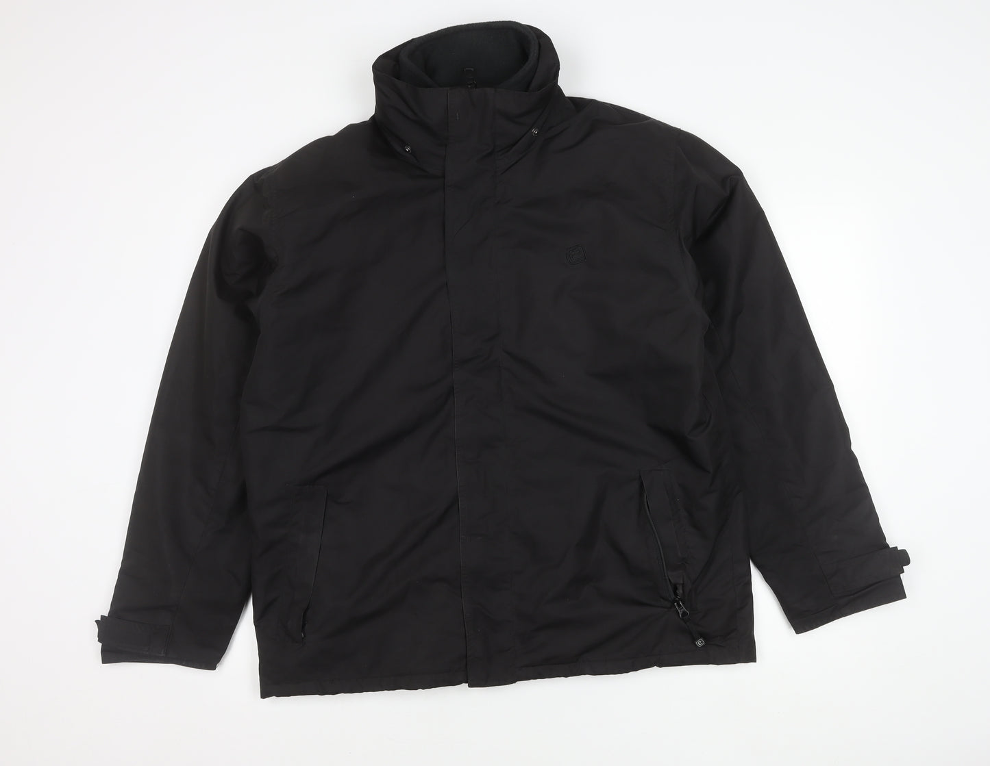 Mountain Essentials Men’s Black M Parka Jacket Hooded Polyester