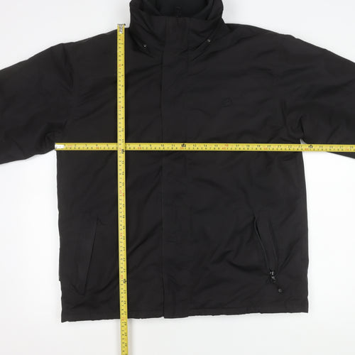 Mountain Essentials Men’s Black M Parka Jacket Hooded Polyester