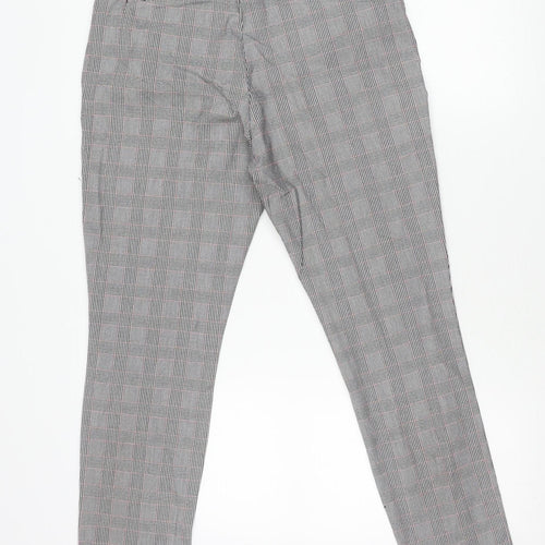 GAP Womens Grey Check Skinny Ankle Trousers Size 12