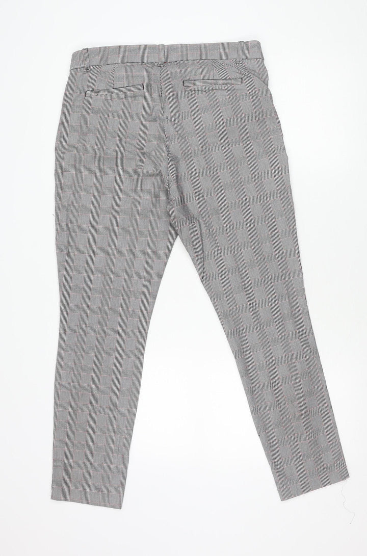 GAP Womens Grey Check Skinny Ankle Trousers Size 12