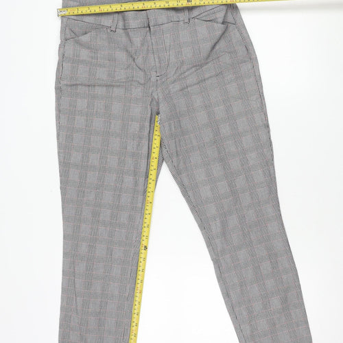 GAP Womens Grey Check Skinny Ankle Trousers Size 12