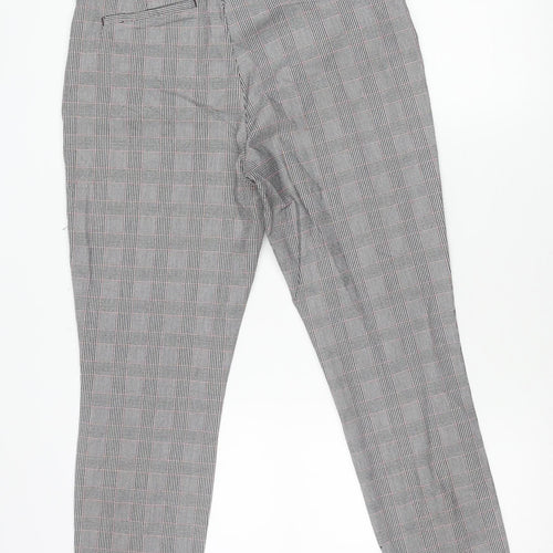 GAP Womens Grey Check Skinny Ankle Trousers Size 12