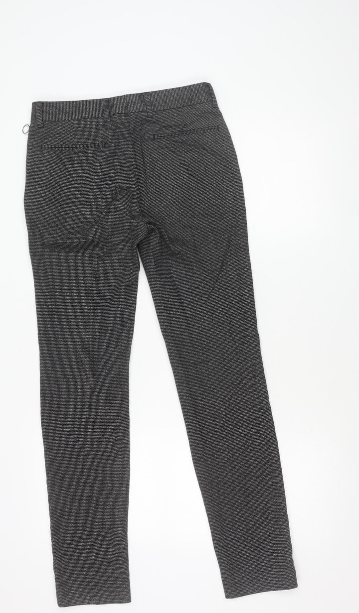 Topman Womens Grey Slim Fit Trousers Size 10 28W 32L Business Casual