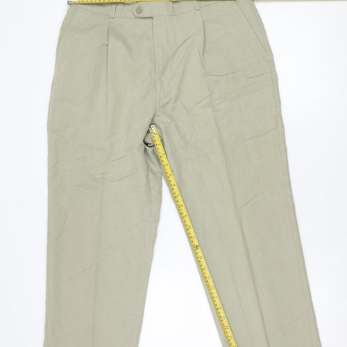 Taylor & Wright Men's Beige 36x29 Dress Pants Trousers