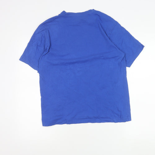 Donnay Men’s Blue L Cotton Crew Neck Short Sleeve T-Shirt