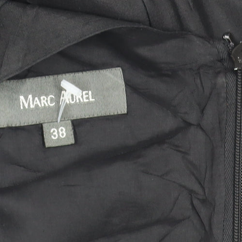 Marc Aurel Womens Black Size 10 Sleeveless Sheath Knee Dress