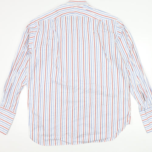 Joseph Turner Men’s Multicoloured Striped Cotton Long Sleeve Button-Up Shirt Size 17