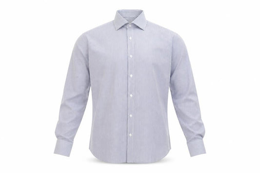 Jack Reid Men's Blue Striped Dress Shirt Size 15/38 Long Sleeve