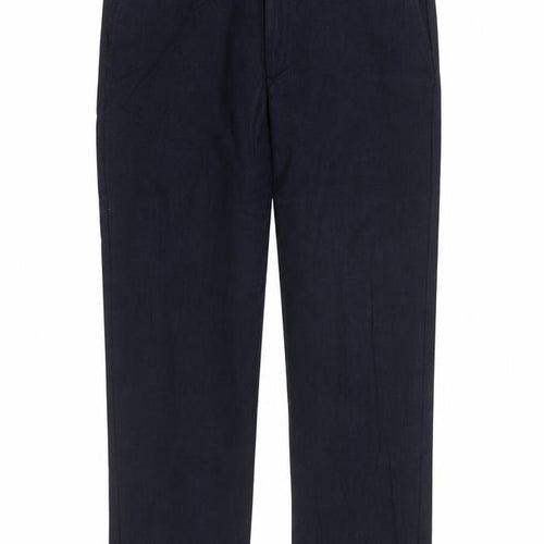 John Lewis Mens Blue Wool Dress Trousers 38R Regular Fit