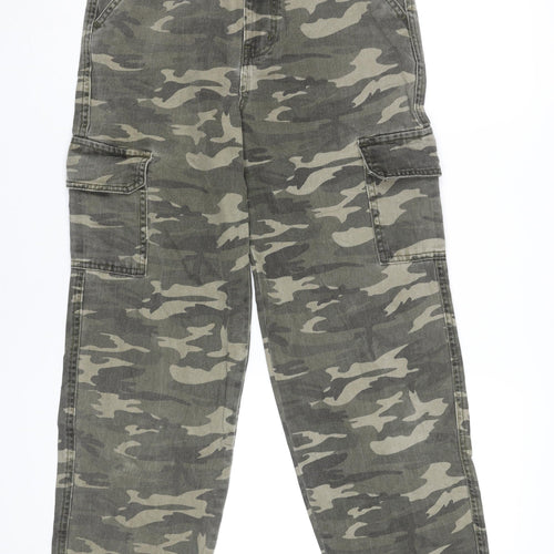 New Look Women’s Green Camouflage Cargo Jeans Size 10 Cotton