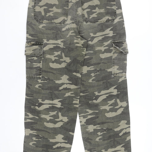 New Look Women’s Green Camouflage Cargo Jeans Size 10 Cotton