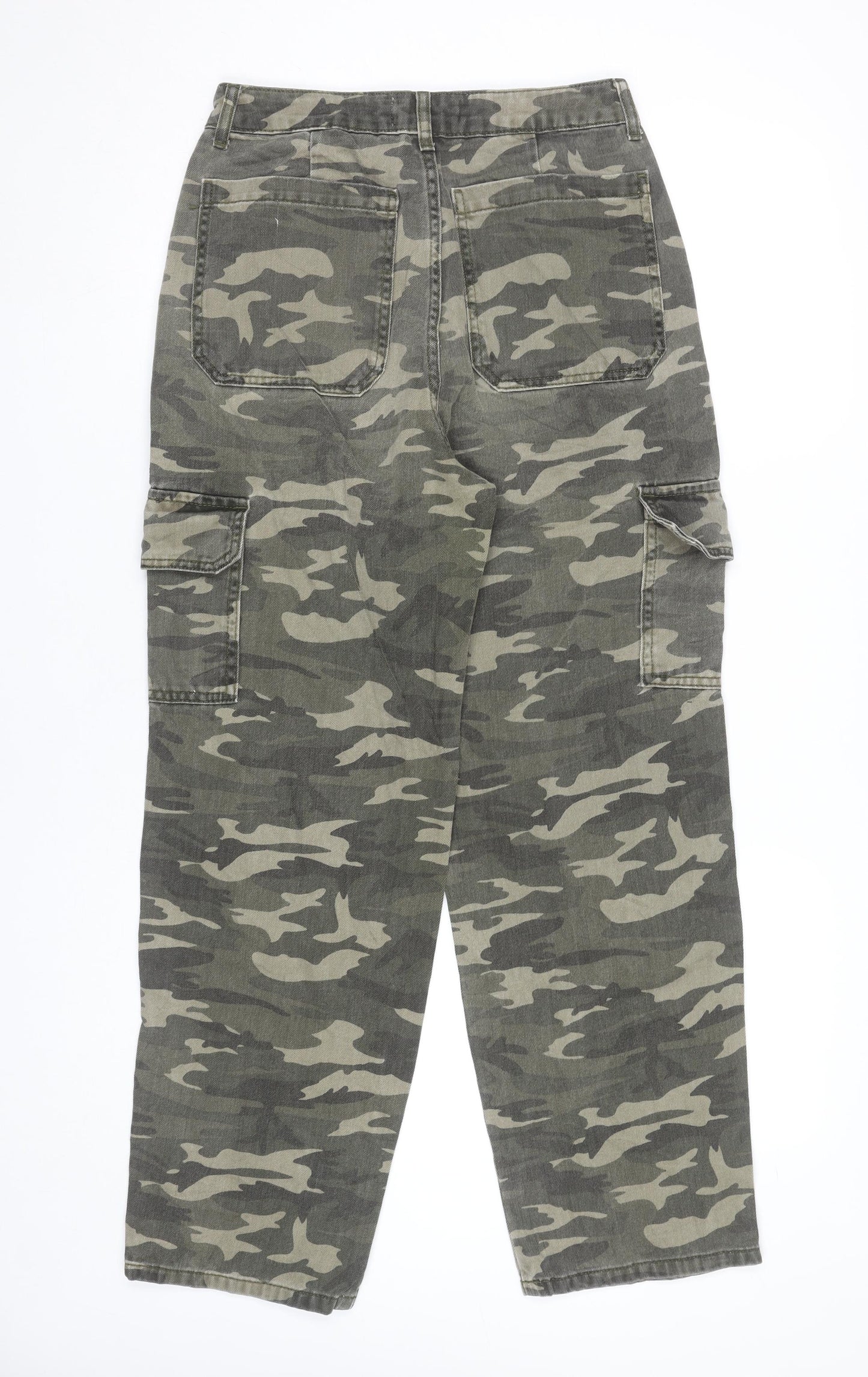 New Look Women’s Green Camouflage Cargo Jeans Size 10 Cotton