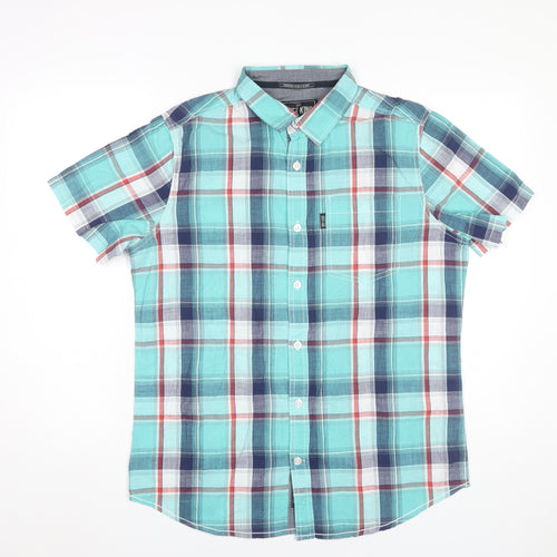 Drift King Men's Multicoloured Plaid Cotton Short Sleeve Shirt L 41"-44"