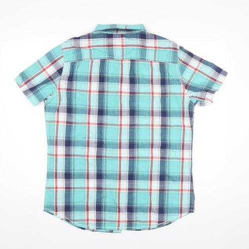 Drift King Men's Multicoloured Plaid Cotton Short Sleeve Shirt L 41"-44"