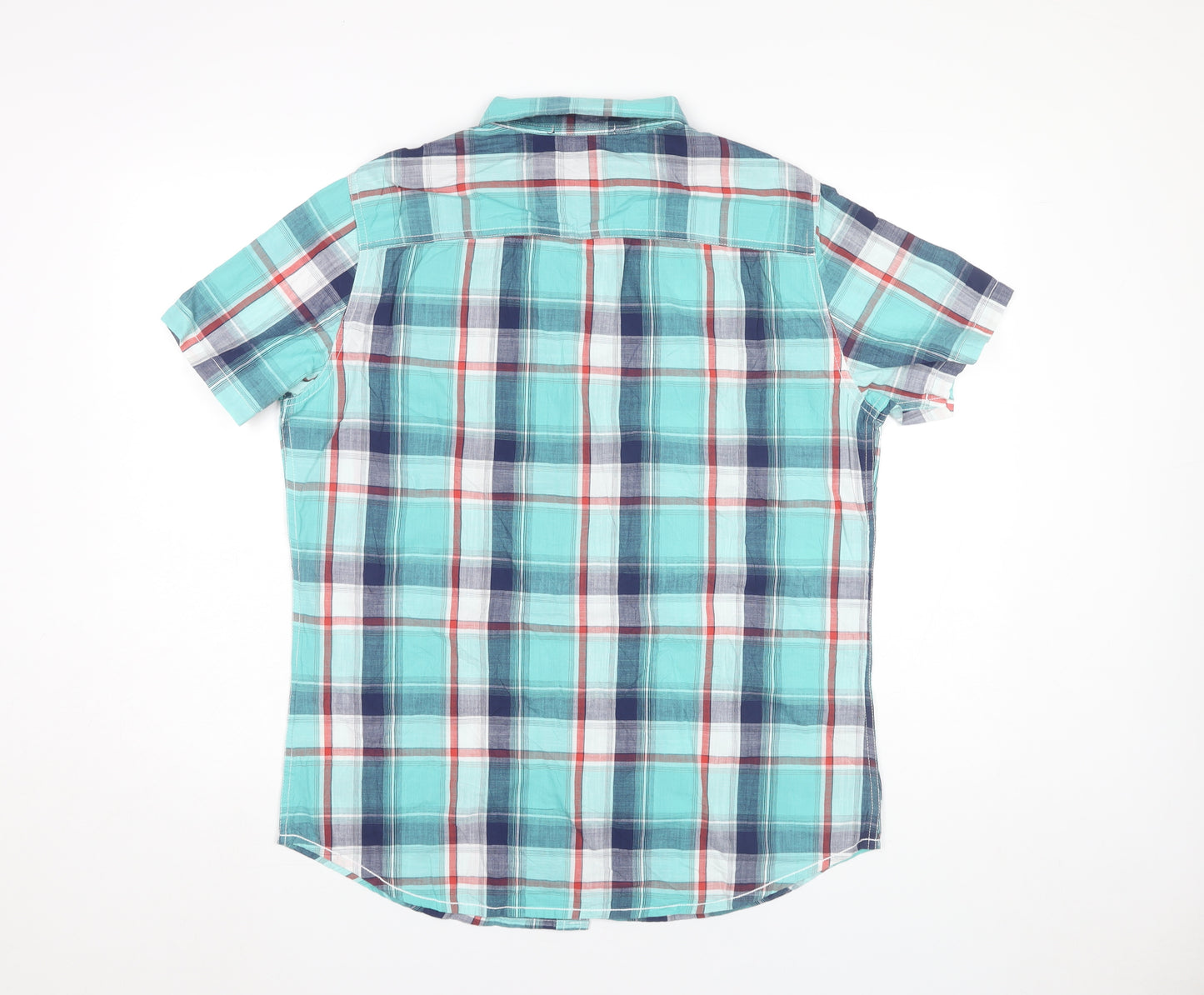 Drift King Men's Multicoloured Plaid Cotton Short Sleeve Shirt L 41"-44"