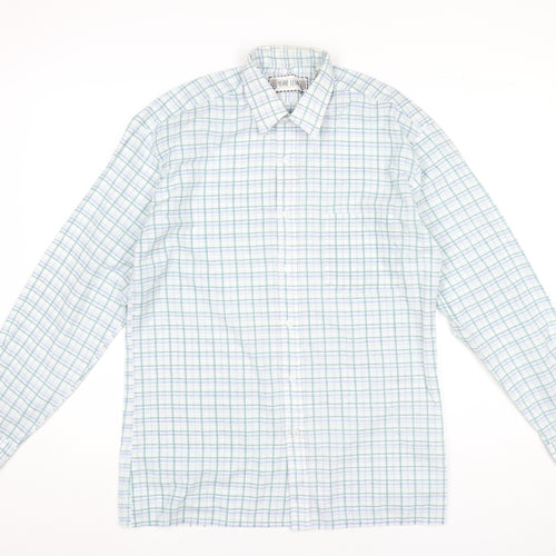 Pierre Leon Men's Multicoloured Check Long Sleeve Dress Shirt Size 15 Regular