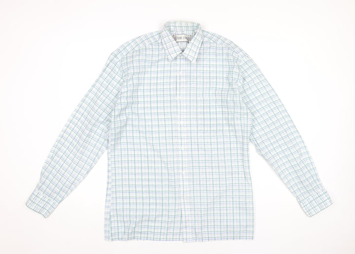 Pierre Leon Men's Multicoloured Check Long Sleeve Dress Shirt Size 15 Regular
