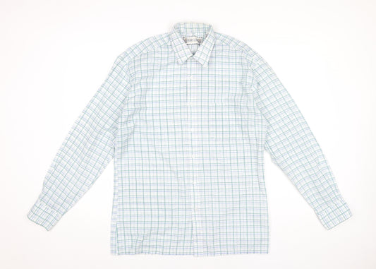 Pierre Leon Men's Multicoloured Check Long Sleeve Dress Shirt Size 15 Regular