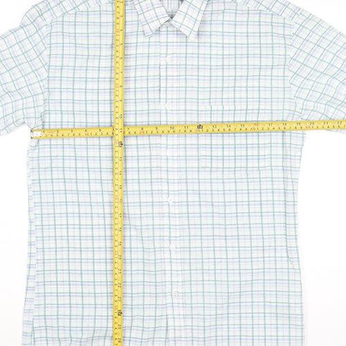 Pierre Leon Men's Multicoloured Check Long Sleeve Dress Shirt Size 15 Regular