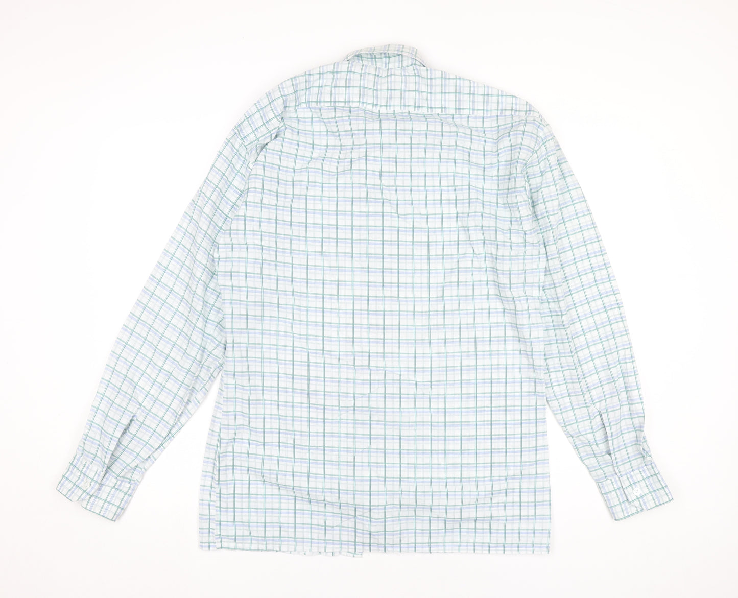 Pierre Leon Men's Multicoloured Check Long Sleeve Dress Shirt Size 15 Regular