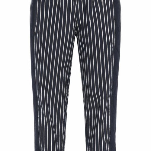 Armani Exchange Womens Black Striped 2XS Chino Trousers