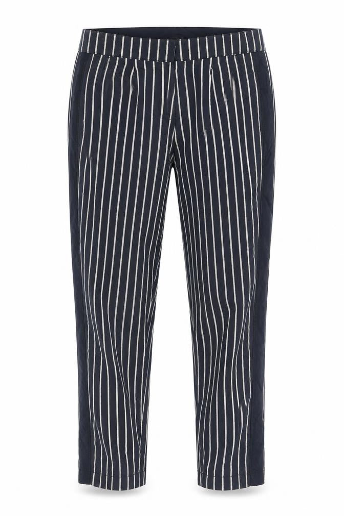 Armani Exchange Womens Black Striped 2XS Chino Trousers
