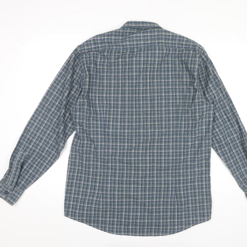 Steel & Jelly Men's Blue XL Button-Down Check Flannel Shirt