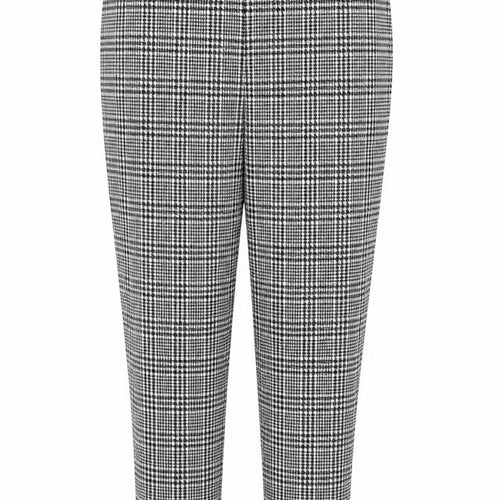 Dorothy Perkins Women’s Black Check Tapered Trousers UK 14 Slim Fit