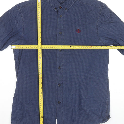 Henri Lloyd Men’s Blue Cotton Button-Up Shirt M Regular Fit