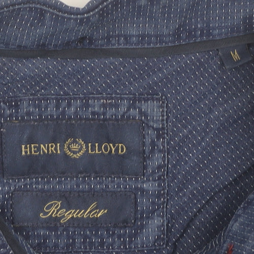 Henri Lloyd Men’s Blue Cotton Button-Up Shirt M Regular Fit