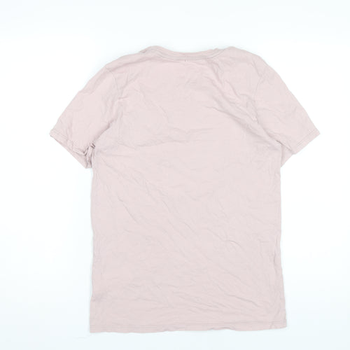 Nike Womens Pink Short Sleeve Athletic Fit Cotton T-Shirt Size S