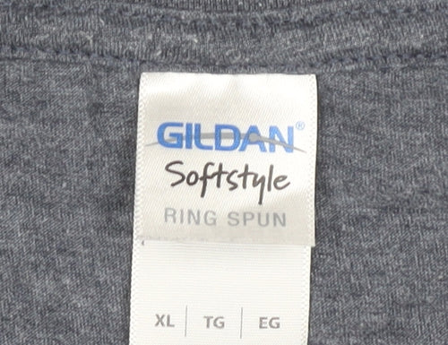 Gildan Men’s Grey XL Graphic Motorcycle Sports T-Shirt