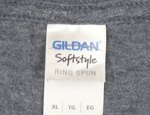 Gildan Men’s Grey XL Graphic Motorcycle Sports T-Shirt