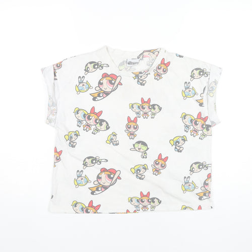 The Powerpuff Girls Women White Size 12 Cartoon Nightshirt T-Shirt
