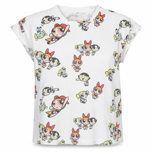 The Powerpuff Girls Women White Size 12 Cartoon Nightshirt T-Shirt