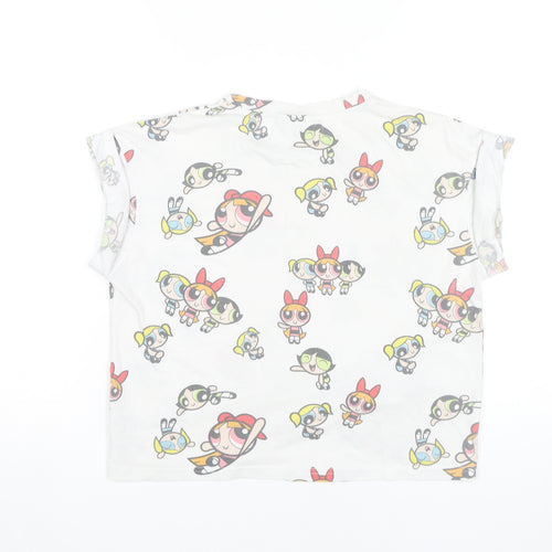 The Powerpuff Girls Women White Size 12 Cartoon Nightshirt T-Shirt