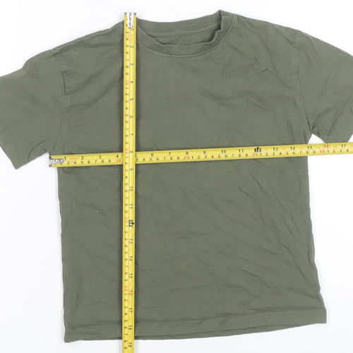 John Lewis Boys Green 9 Years Cotton Short Sleeve Basic T-Shirt