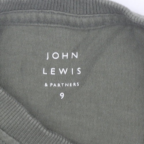 John Lewis Boys Green 9 Years Cotton Short Sleeve Basic T-Shirt
