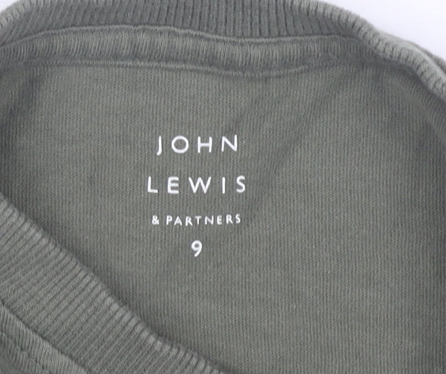 John Lewis Boys Green 9 Years Cotton Short Sleeve Basic T-Shirt