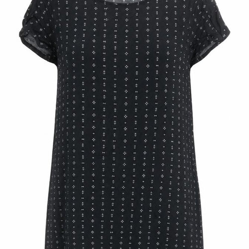 H&M Women Black Shift Dress Size 10 Short Sleeve Knee Length