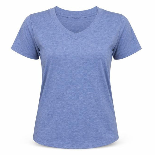 Flora Nikrooz Womens Blue V-Neck Short Sleeve T-Shirt Size S