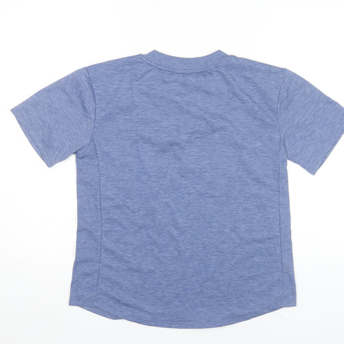 Flora Nikrooz Womens Blue V-Neck Short Sleeve T-Shirt Size S
