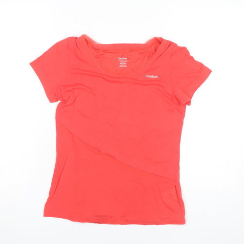 Reebok Womens Red XS Activewear T-Shirt Scoop Neck Gym Top