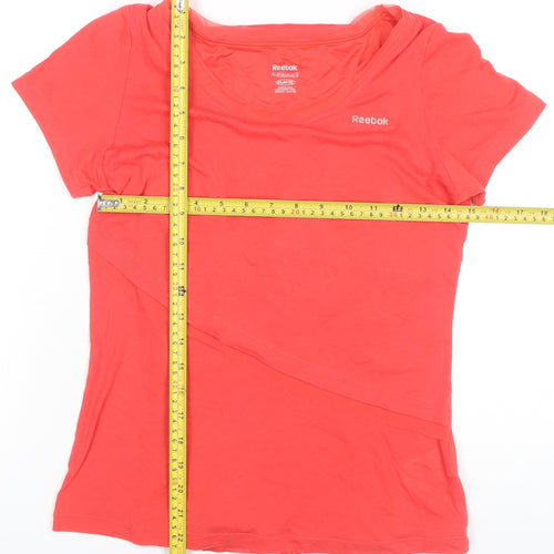 Reebok Womens Red XS Activewear T-Shirt Scoop Neck Gym Top
