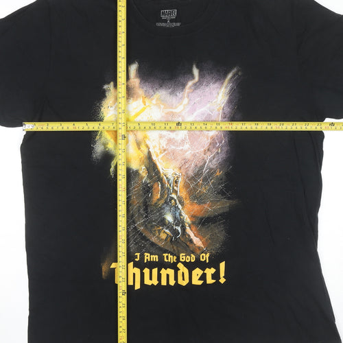 Marvel Thor God of Thunder Men's XL Black Graphic T-Shirt