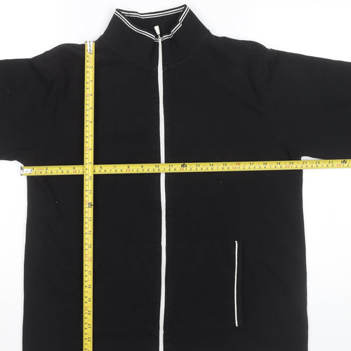 Villager Sport Men’s Black Full Zip Sweatshirt M Cotton Blend