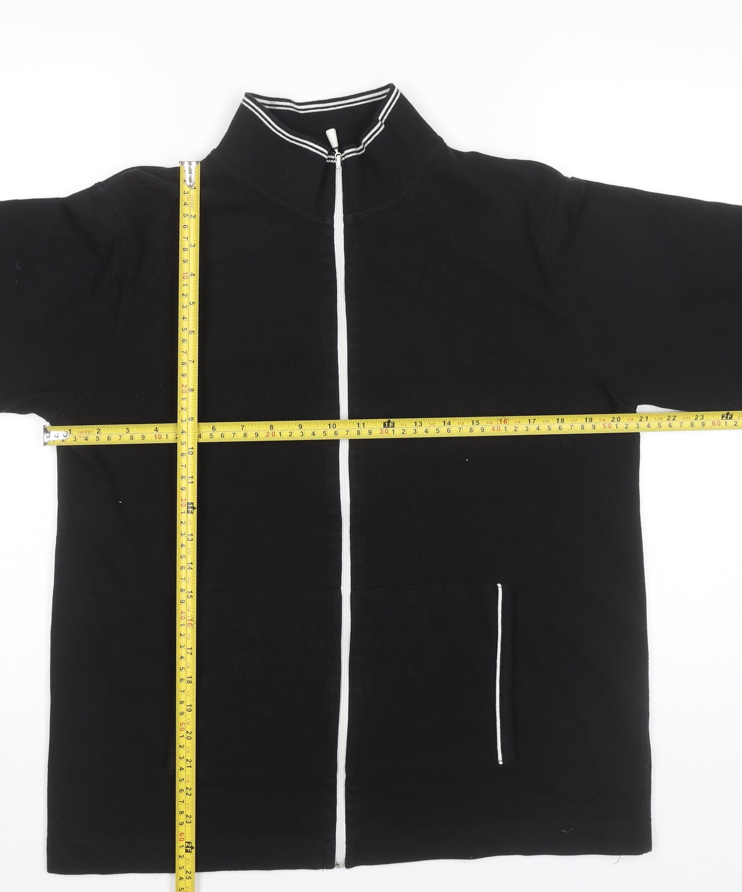 Villager Sport Men’s Black Full Zip Sweatshirt M Cotton Blend