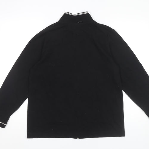 Villager Sport Men’s Black Full Zip Sweatshirt M Cotton Blend